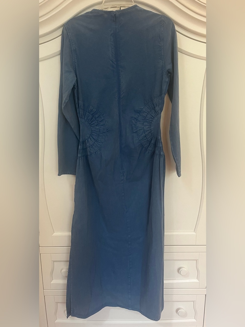 ASOS DESIGN washed twill midi dress in denim blue acid wash size 10 NWT - Picture 7 of 12